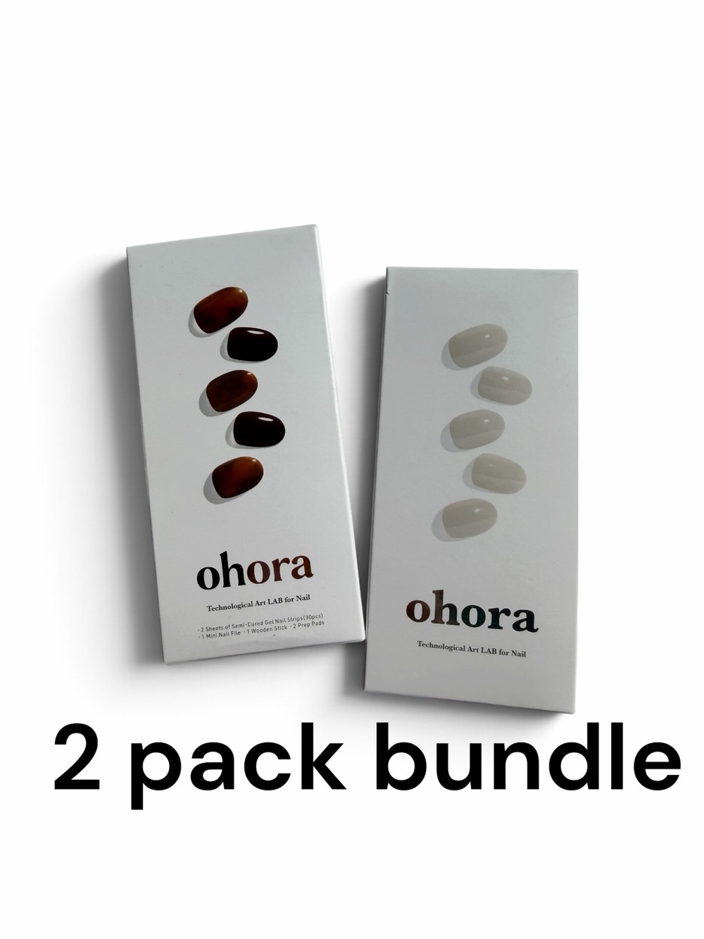NEW in box Ohora gel nails in pumpkin swirl 🎃 and cream paper grey 🩶 brown